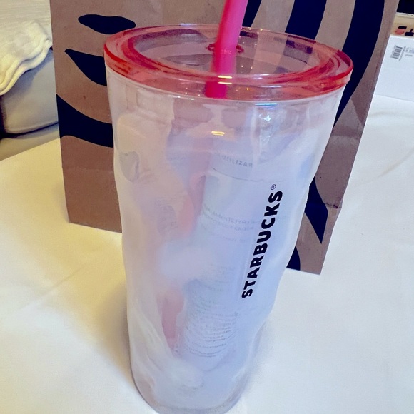 starbucks 2022 holiday mottled milky luster glass cold cup